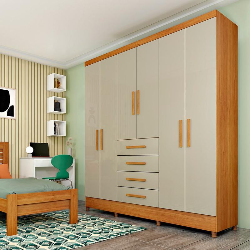 Roupeiro 6 Portas Arizona Com 8 Pés - Tcil - Guarda-Roupa